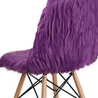 Flash Furniture Shaggy Dog Purple Accent Chair-CA117 Fire Retardant Foam