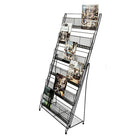 Eddie's Hang-Up Display Ltd. Metal Literature Rack - Black - 55.25"H x 24"W x 12.75"D-Literature Stand