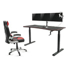 TygerClaw 26.75"W Manual Height Adjustable Gaming Desk - Black-1 Year Limited Manufacturer Warranty