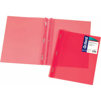 Oxford Poly Report Cover - Letter - Red-Clear front cover for easy title page customization and quick identification of contents