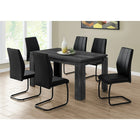 Monarch Specialties 1089 Dining Table - 36"X 60"/Black Reclaimed Wood-Look-Dinning/Kitchen Table
