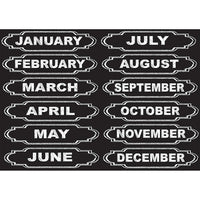 Ashley Large Die-Cut Magnets, Chalkboard Calendar Months, 72 Pack-learn the months of the year
