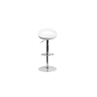 Plata Import Sonic Adjustable Stool, White (ST-8006 -W)-Bar Stool