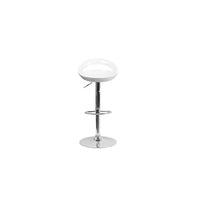 Plata Import Sonic Adjustable Stool, White (ST-8006 -W)-Bar Stool