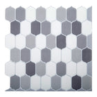 Truu Design Oval Peel and Stick Wall Tiles, 10 x 10 inches, Multi Grey, 6 Pieces-Set: comes in a box of 6 premium quality wall tiles, suitable for smooth and clean surfaces