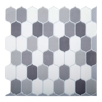 Truu Design Oval Peel and Stick Wall Tiles, 10 x 10 inches, Multi Grey, 6 Pieces-Set: comes in a box of 6 premium quality wall tiles, suitable for smooth and clean surfaces
