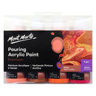 Mont Marte Premium Pouring Acrylic Paint - 120ml - Coral - 4 Assorted Colours-Coral themed pouring paint set