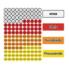 Dowling Magnets Magnet Math Magnetic Place Value Disks & Headings, Grade 1-3, 140 Pack (DO-732159)-Magnetic Place Value