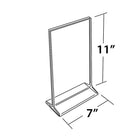 Azar Displays 11" x 7" Vertical Top Load Acrylic Sign Holder, Clear, 10 Pack (142714)-Cards can be inserted back to back for easy viewing