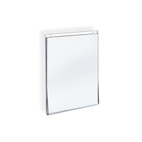Azar Displays 11" x 8.5" Vertical Wall Mount Acrylic Sign Holder, Clear, 10 Pack (162714)-Can be used on pegboard, slatwall, gridwall, or on a wall with screws