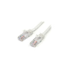 StarTech 45PATCH6WH 6' Cat 5e Snagless Patch Cable, White-Dual RJ-45 Male connectors ensure seamless connectivity