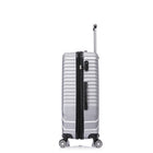 TOSCANO PRODIGIO 20" Hardside Carry On Luggage - Titanium Silver-Deluxe Interior
