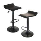 Winsome Obsidian Adjustable Swivel Air Lift Stool, Backless, Black PVC Seat-Adjustable seat height between 22.68" to 30.79". Swivel at 360 degree