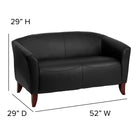 Flash Furniture HERCULES Imperial Series Black Leather Loveseat-CA117 Fire Retardant Foam