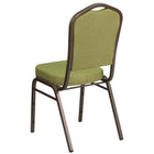 Flash Furniture HERCULES Series Crown Back Stacking Banquet Chair in Moss Fabric - Gold Vein Frame-Crown Back Design
