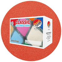 Sandtastik Classic Coloured Sand, 10 lb (4.5 kg) Box, Coral-Fine grain with natural sparkle throughout