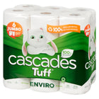 Cascades Tuff Enviro Jumbo Kitchen Roll Paper Towels - 100% recycled - 105 Sheets - White - 6 Pack-105 sheets per roll