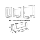 Azar Displays – Pochette de cartes professionnelles de 1,25 x 3,88 x 0,75 (po) en polystyrène cristal, 10/paquet (252365)-Ajoutez la pochette pour cartes professionnelles à n’importe quelle porte-brochures trois rabats, deux rabats ou format lettre