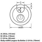 Master Lock 70mm Wide Stainless Steel Shrouded Discus Keyed Padlock-Double deadbolt locking for superior pry resistance