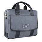 Vangoddy Chrono 15.6" Laptop Messenger Bag - Crossover - Grey-Dual zipper openings along with padded carrying straps for convenient access and comfortable wear