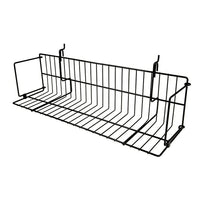Can-Bramar Universal Wire Shelf, 24" x 6.5" x 4-3/4", Black, 2 Pack-24"x6.5"x43/4cm basket shelf