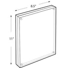 Azar Displays – Bloc porte-affiche vertical/horizontal en acrylique, 11 x 8,5 po, transparent (104436)-Aimants argentés puissants et durables dans chaque coin