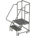 Tri-Arc Manufacturing Deep Top Step Rolling Ladder, Platform Height: 20", No. of Steps: 2, Step Width: 24" (KDSR102242-D2)-No. of Steps: 2