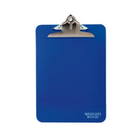 Westcott Heavy-Duty Letter Size Plastic Clipboard with Antimicrobial Protection-Blue, durable and lightweight clipboard for holding documents