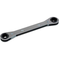Gray Tools 3/8" X 7/16" 12 Point, Flat Ratcheting Box Wrench, Mirror Chrome Finish-Size: 3/8 x 7/16"