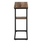Monarch Specialties 3673 Accent Table - 25"H/Brown Reclaimed-Look/Black Metal-Warranty: 1 Year limited for parts