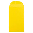 JAM Paper #3 Coin Envelopes, 2.5 x 4.25, Brite Hue Yellow Recycled, 100 Pack-Yellow Envelopes