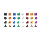 Flash Furniture Bright Beginnings Commercial Grade Multicolor 256 Piece Shape Set for Modular STEAM Wall Systems-Encourage Cognitive Development with Creative Play