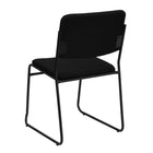 Flash Furniture HERCULES Series High Density Fabric Stacking Chair with Sled Base - Black-Stack Quantity: 30