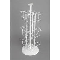 Eddie's Hang-Up Display Ltd. 12 Pocket Countertop Card Spinner - White - 12 Pocket Combo-Literature Stand