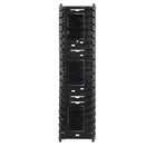 APC Vertical Cable Manager, 2 Pack-The vertical channels have smooth plastic fingers at 1U increments to allow patch cords to enter and exit in an organized manner.
