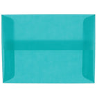 JAM Paper A6 Invitation Envelopes, 4.75 x 6.5, Aqua Blue Translucent Vellum, 50 Pack (PACV664g)-Aqua