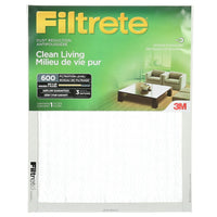 Filtrete Clean Living Dust Reduction Filter - 20" x 25" x 1"-Attracts and captures large airborne allergens like, pollen, mold spores and pet dander