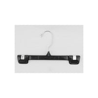 Wamaco 10" Push-Clip Hanger with Wire Hook, Black, 100 Pack, 100 Pack-Light weight bottom hanger with metal push clips