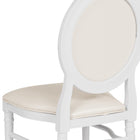Flash Furniture HERCULES Series King Louis Chair - White-White Resin Frame