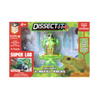Dissect-It Frog Super Lab -The kit features a dissectible frog with a full set of bones, organs, veins and arteries, an expanded dissection table, 2 refill mixes, and 4 dissection tools.