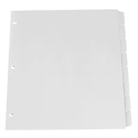 Oxford Plain Tab Dividers - 8 Tab - Letter Size - White-Instant index tabs - no time consuming tab typing or insertion