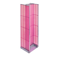 Azar Displays Pegboard Floor Display H-Spinner, 60" x 16", Pink (700430-PNK)-Pink plastic