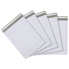 Merangue Self-Adhesive Poly Mailers - 12" x 15.5" - 50 Pack - White-White & Poly Material