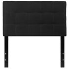Flash Furniture Bedford Tufted Upholstered Twin Size Headboard - Black Fabric-Contemporary Style