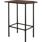 Monarch Specialties 2345 Home Bar - 24"X 36"/ Espresso/Black Metal Spacesaver-Enhance the trendy contemporary look of your casual dining area with this black metal space saver bar that features sleek tube legs and a cappuccino top