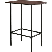 Monarch Specialties 2345 Home Bar - 24"X 36"/ Espresso/Black Metal Spacesaver-Enhance the trendy contemporary look of your casual dining area with this black metal space saver bar that features sleek tube legs and a cappuccino top