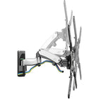 North Bayou F500S Full Motion TV Wall Mount for 50" to 60" TV - Silver-Compatible: 50" - 60”