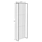 Azar Displays 16.75"W x 60"H Powerwing Pegboard Display, Translucent Clear (700356-CLR)-Hanging hardware included (2 metal U-hooks; 2 metal S-hooks; 2 plastic zip ties)
