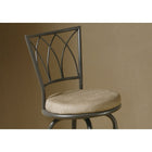 Monarch Specialties 2393 Barstool - Swivel/Dark Coffee Metal - 2 Pack-High slightly curved back for support with an overlapping cathedral window design