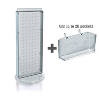 Azar Displays Pegboard Counter Gift Card Holder, 8" x 21", Clear (700505-CLR)-Made from pegboard